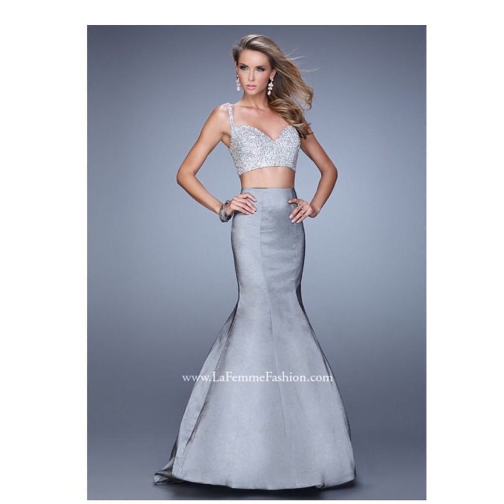 La Femme 21243 2 Piece Mermaid Prom Dress
